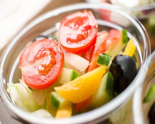 Healthy colorful salad with fresh ingredients